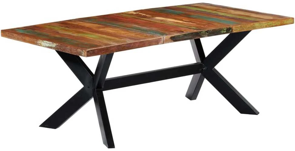 Valgomojo stalas, 200x100x75cm, perdirbtos medienos masyvas