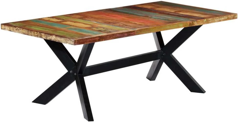 Valgomojo stalas, 200x100x75cm, perdirbtos medienos masyvas