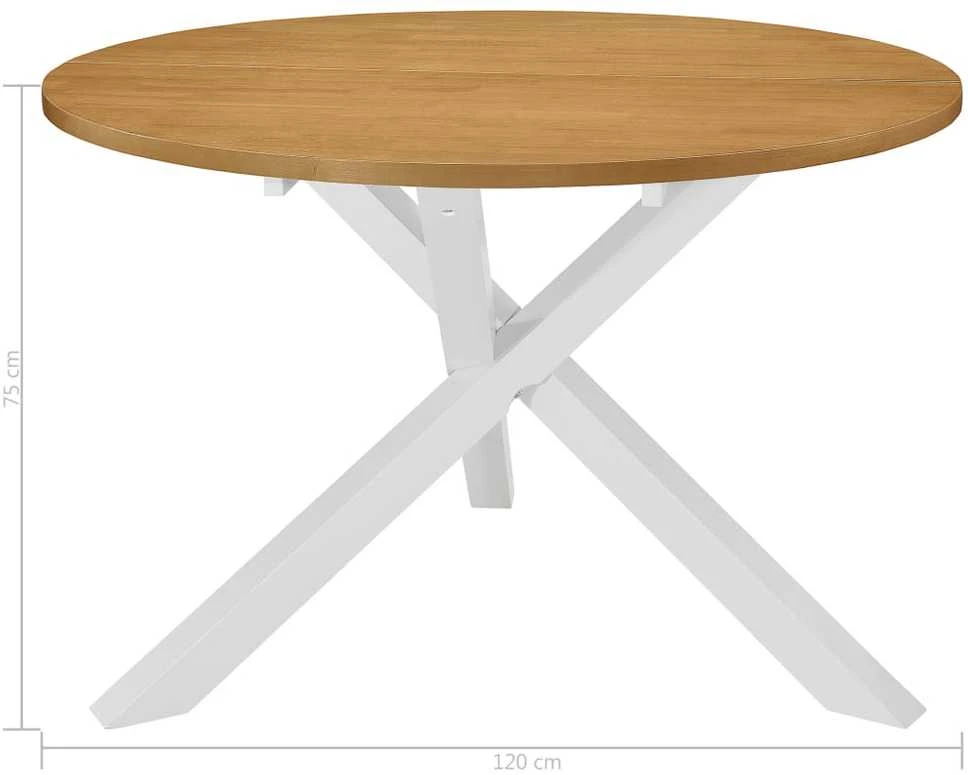 Valgomojo stalas, baltas, 120x75cm, MDF