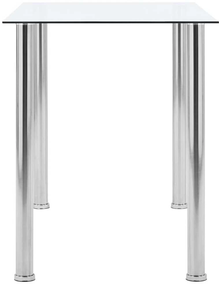 Valgomojo stalas, skaidrus, 120x60x75cm, grūdintas stiklas