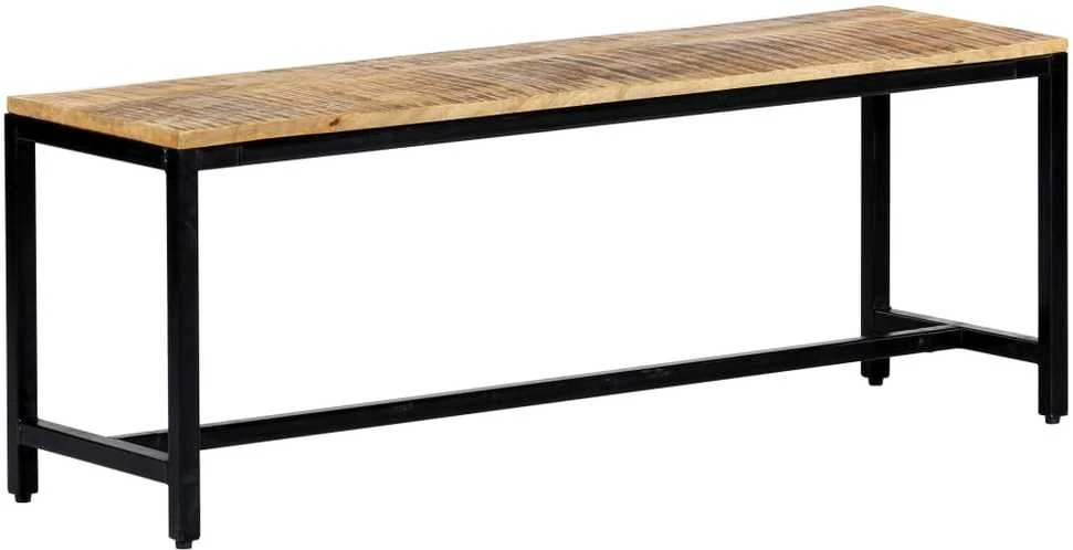 Valgomojo suoliukas, 120 cm, neapdorotos mango medienos masyvas