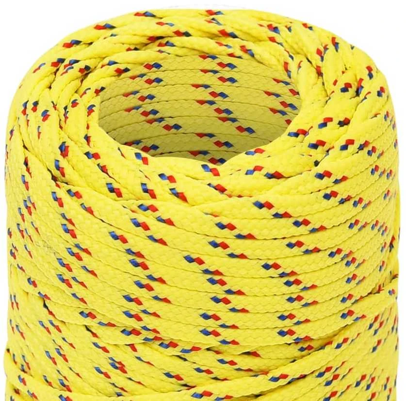 Valties virvė, geltonos spalvos, 2mm, 250m, polipropilenas
