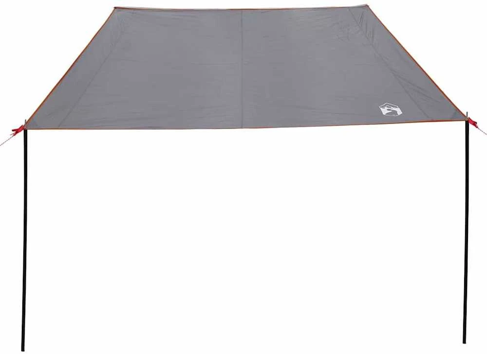 Karavano markizė asmeniui 240 x 350 cm Pilka ir oranžinė tafta