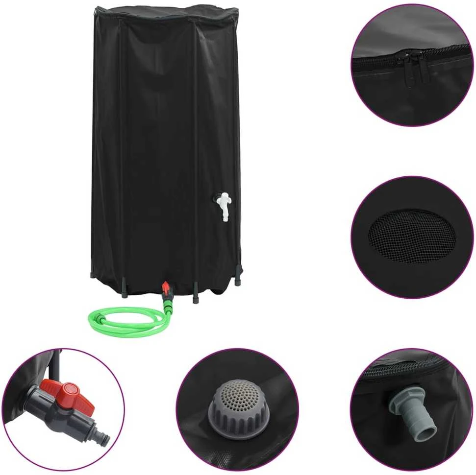Vandens talpa su čiaupu, sulankstoma, 100l, PVC
