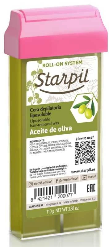 Starpil alyvuogių vaškas kasetėje su rožiniu dangteliu
