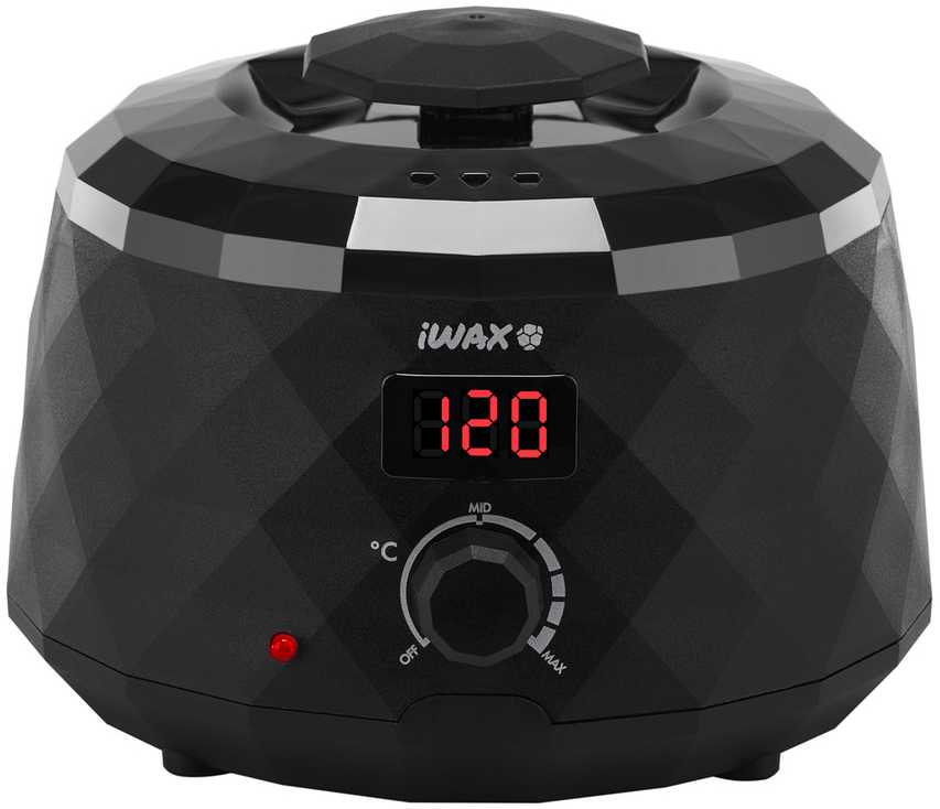 Vaško šildytuvas su ekranu iWAX DIAMOND 400ml, juodos spalvos