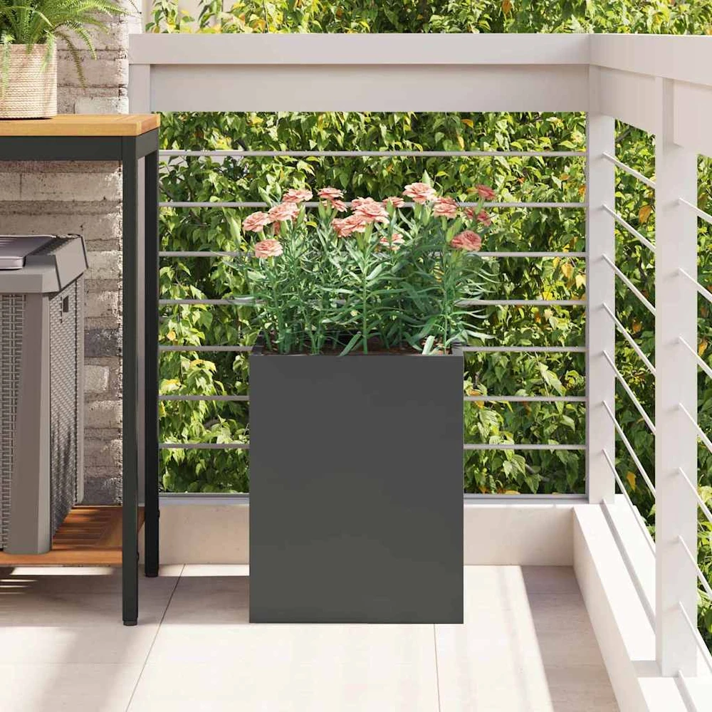 Sodo vazonas Juoda 32 x 32 x 40 cm Šaltai valcuotas plienas