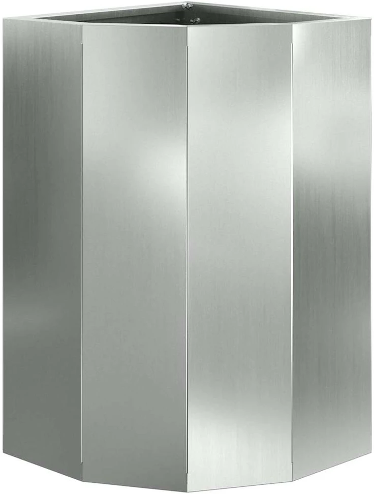 Kampinė Vazonas Sidabrinė 30 x 30 x 50 cm Galvanizuotas plienas