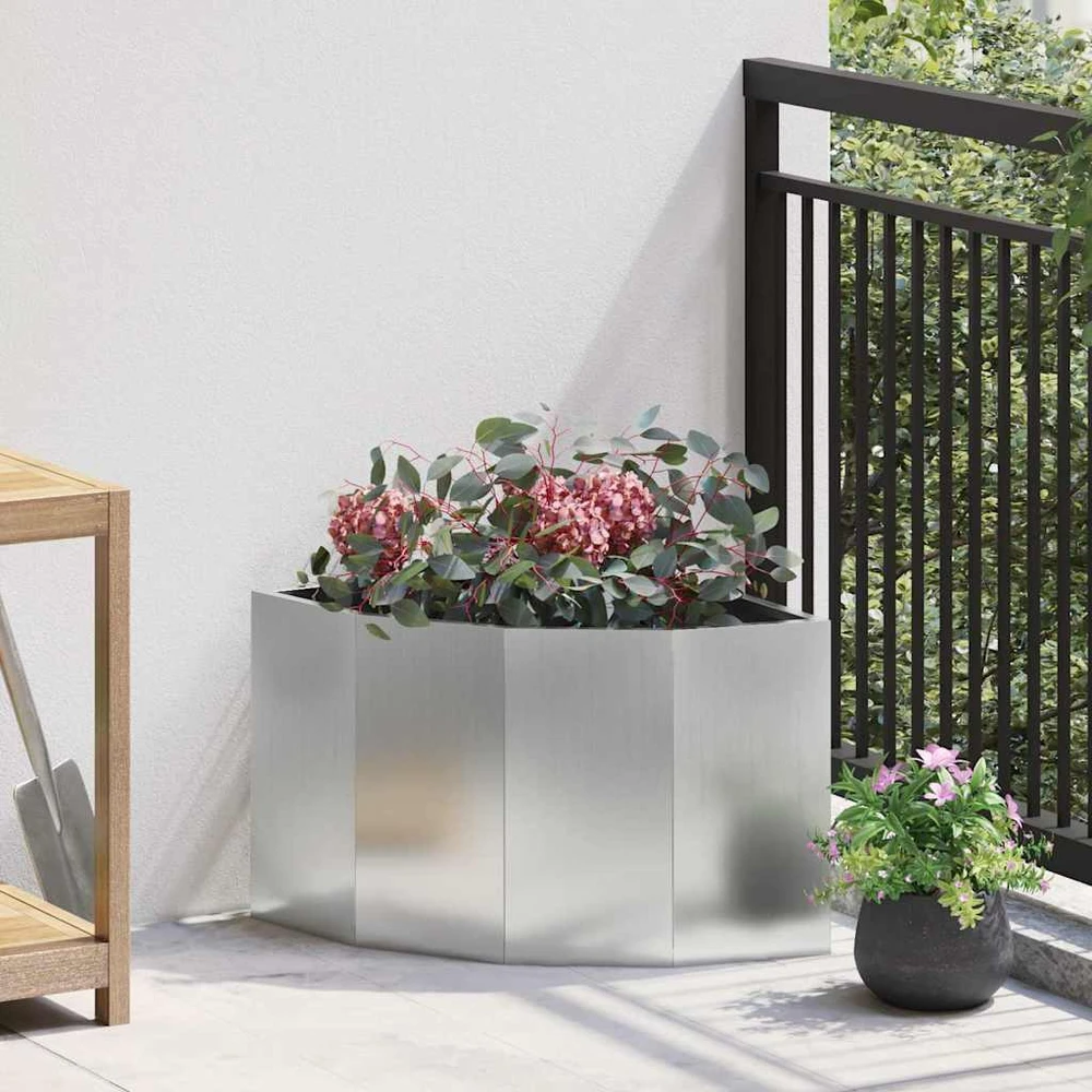 Kampinė Vazonas Sidabrinė 45 x 45 x 35 cm Galvanizuotas plienas