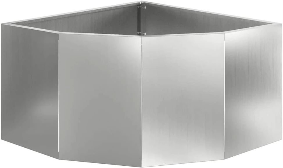 Kampinė Vazonas Sidabrinė 60 x 60 x 35 cm Galvanizuotas plienas