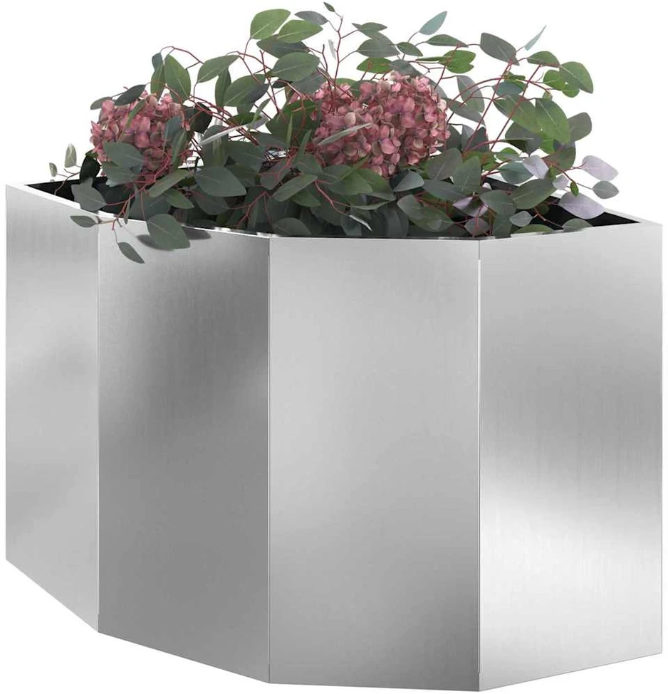 Kampinė Vazonas Sidabrinė 60 x 60 x 50 cm Galvanizuotas plienas