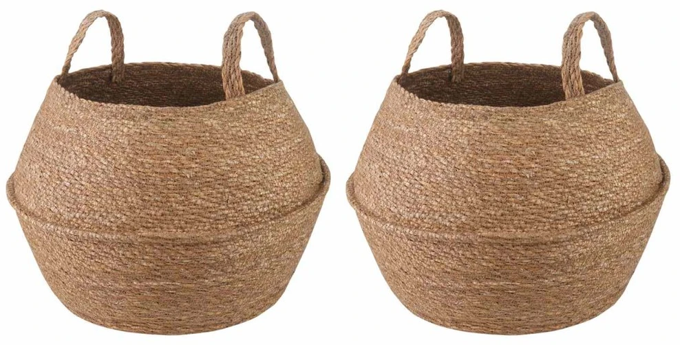 Vazonas su rankenomis 2 pcs Natūrali Ø 45 x 36 cm