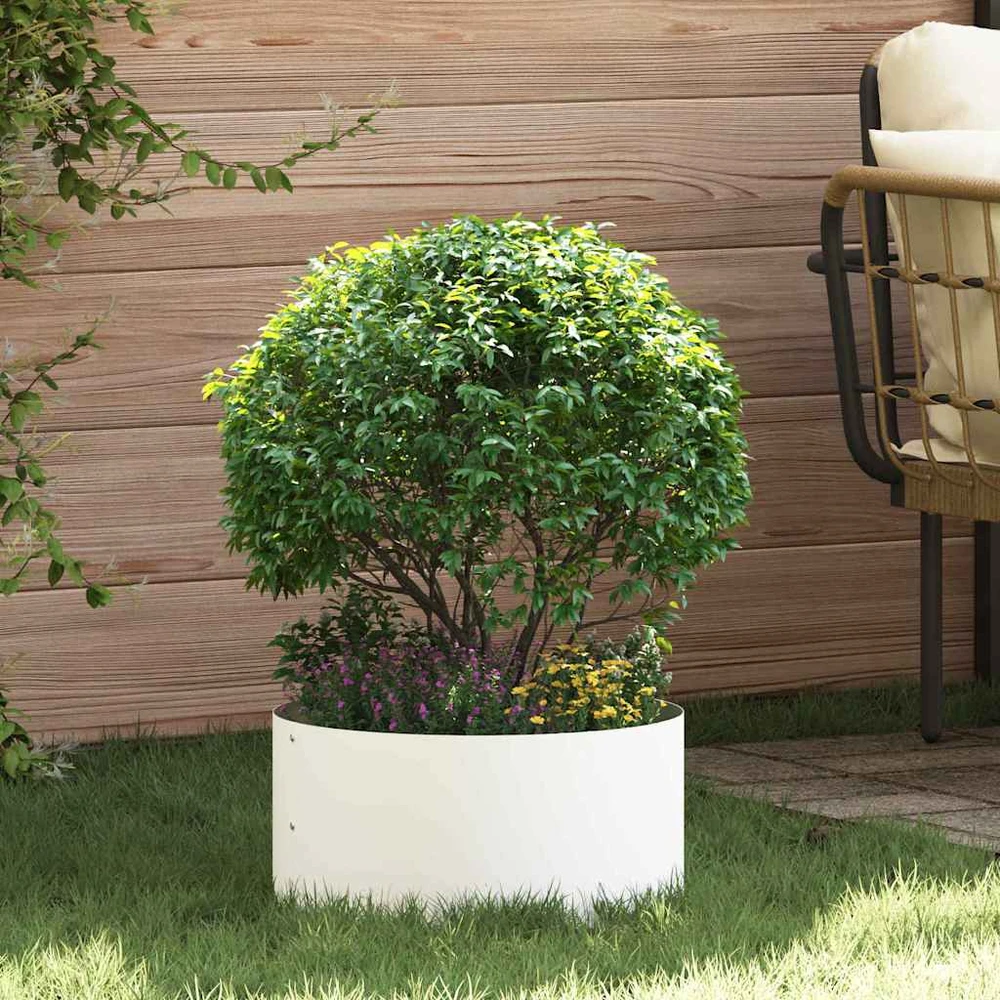 Vazonų žiedas Balta 40 x 40 x 20 cm Šaltai valcuotas plienas