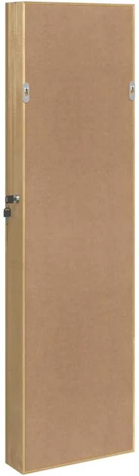 Veidrodinė papuošalų spintelė, 30x8,5x106cm, sieninė