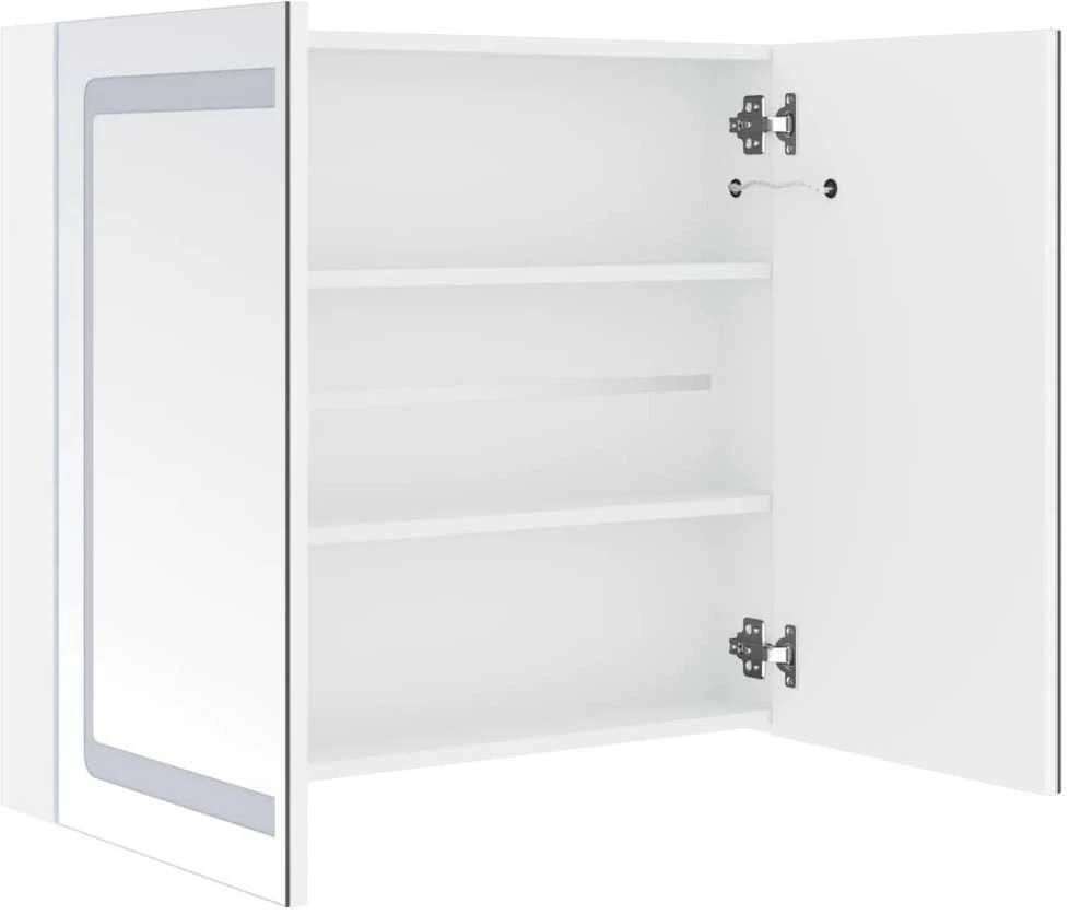 Veidrodinė vonios spintelė su LED apšvietimu, 80x12,2x68cm