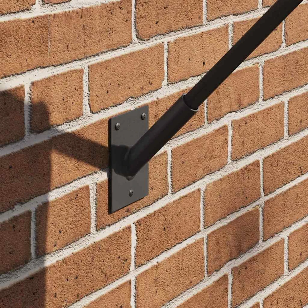 Vėliavos Stiebo Laikiklis Juoda 10,5 x 7,5 x 0,25 cm Plienas