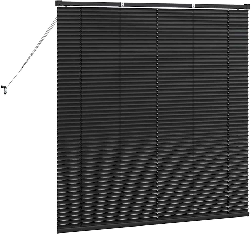 Venecijos žaliuzės Juoda 130 x 125 cm 25 mm Aliuminis