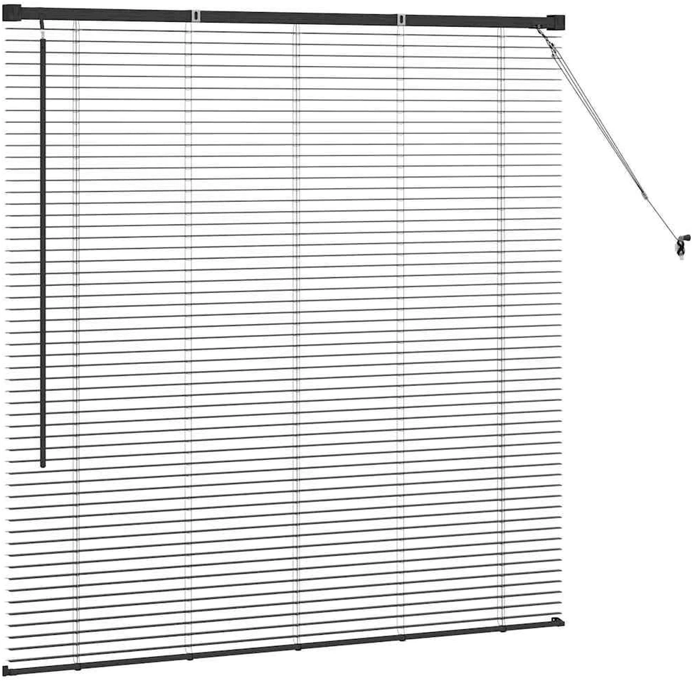 Venecijos žaliuzės Juoda 130 x 135 cm 25 mm Aliuminis