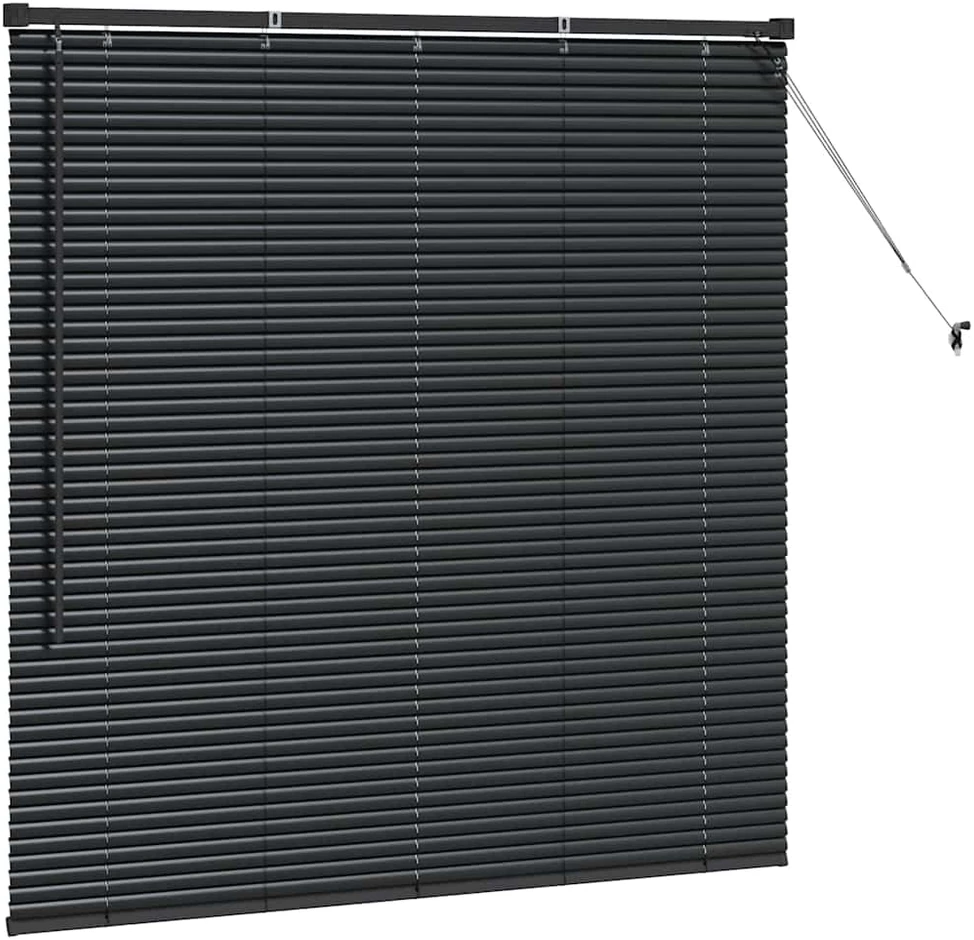 Venecijos žaliuzės Juoda 130 x 135 cm 25 mm Aliuminis