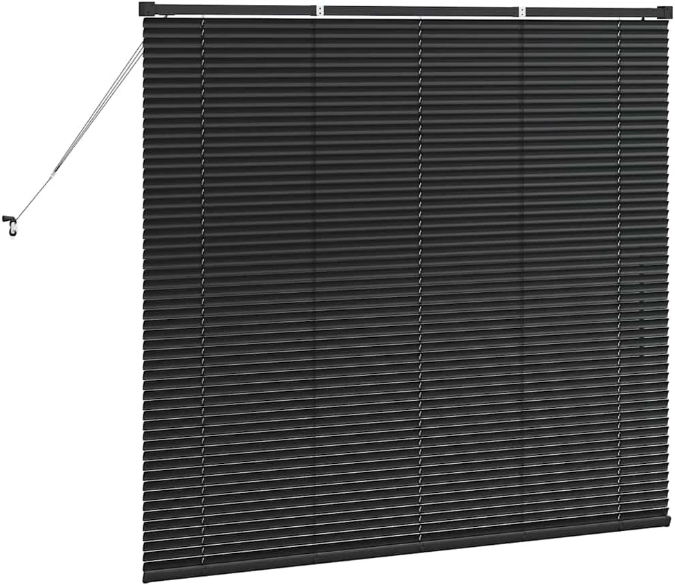 Venecijos žaliuzės Juoda 130 x 140 cm 25 mm Aliuminis