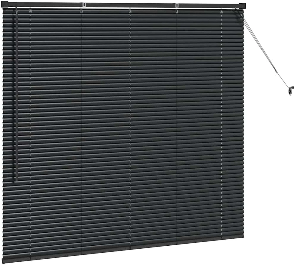 Venecijos žaliuzės Juoda 130 x 145 cm 25 mm Aliuminis