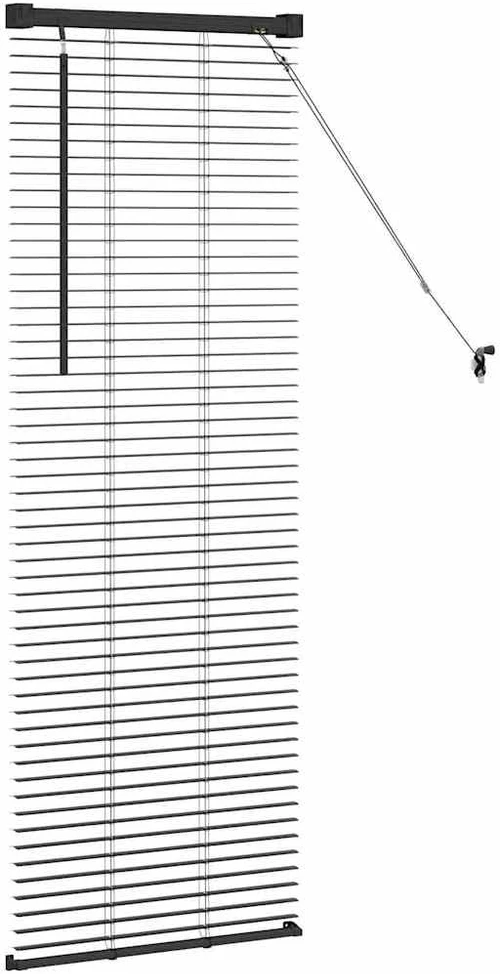 Venecijos žaliuzės Juoda 130 x 55 cm 25 mm Aliuminis