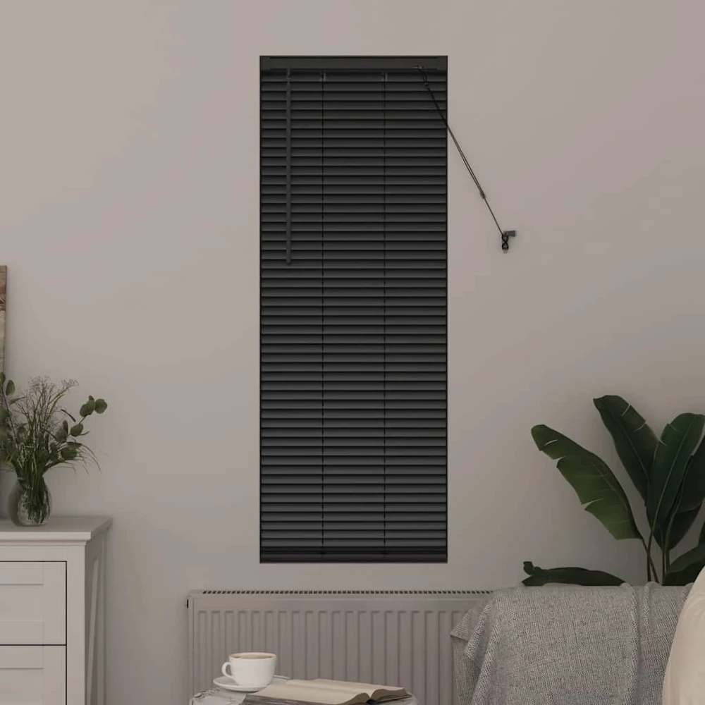 Venecijos žaliuzės Juoda 130 x 55 cm 25 mm Aliuminis