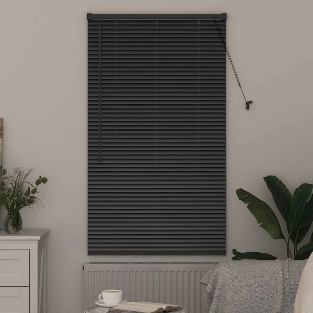 Venecijos žaliuzės Juoda 130 x 75 cm 25 mm Aliuminis