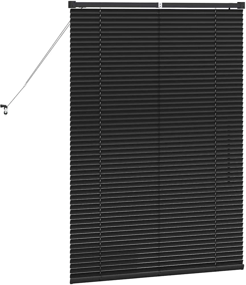 Venecijos žaliuzės Juoda 130 x 95 cm 25 mm Aliuminis