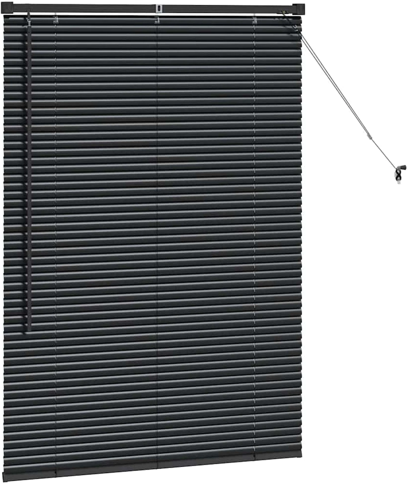 Venecijos žaliuzės Juoda 130 x 95 cm 25 mm Aliuminis