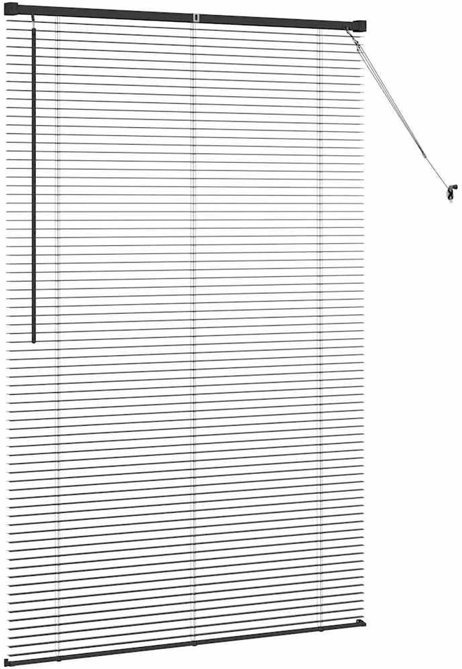 Venecijos žaliuzės Juoda 175 x 115 cm 25 mm Aliuminis