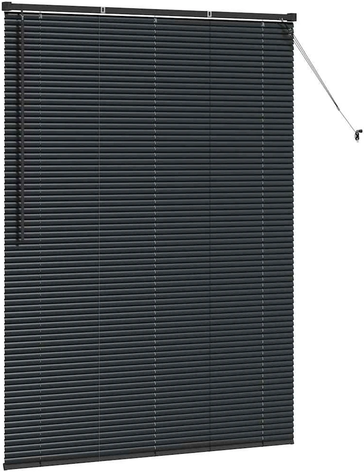 Venecijos žaliuzės Juoda 175 x 135 cm 25 mm Aliuminis