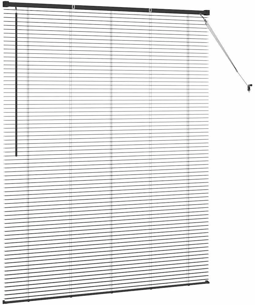Venecijos žaliuzės Juoda 175 x 145 cm 25 mm Aliuminis