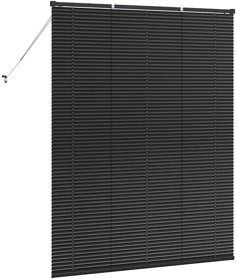 Venecijos žaliuzės Juoda 175 x 145 cm 25 mm Aliuminis