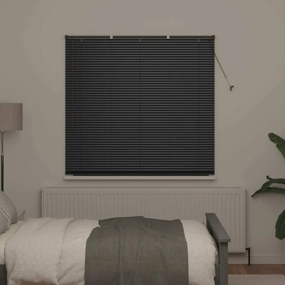 Venecijos žaliuzės Juoda 175 x 145 cm 25 mm Aliuminis