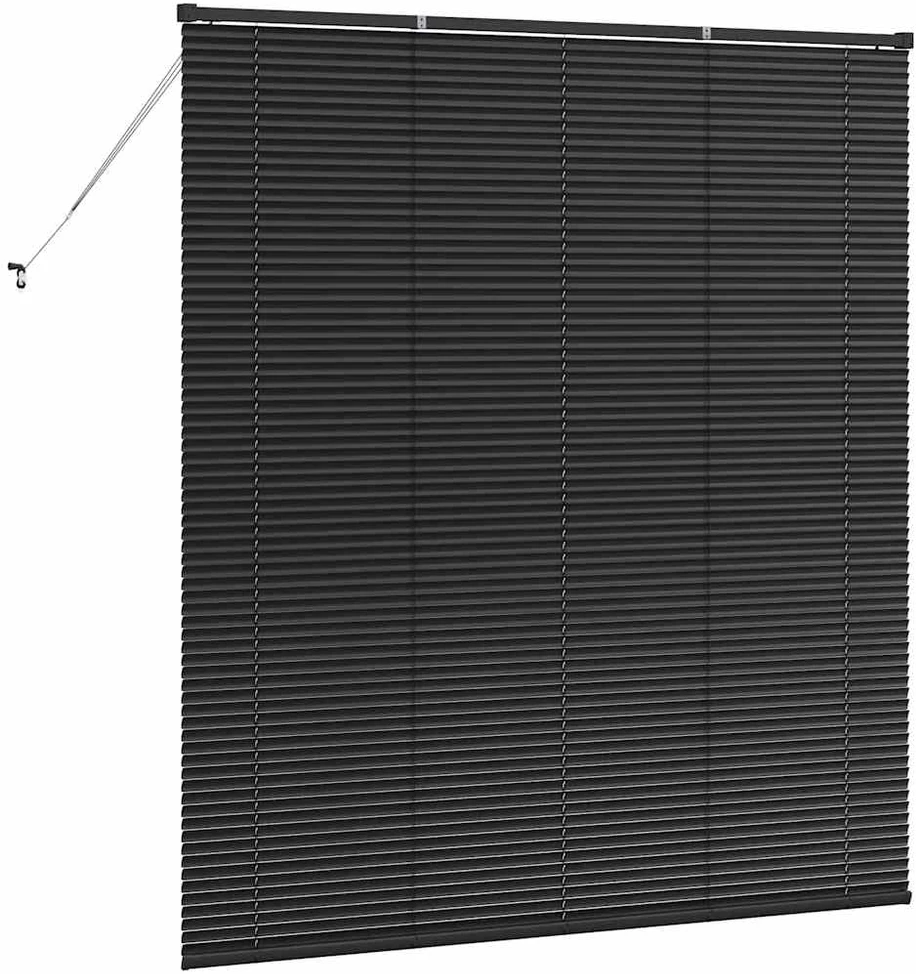 Venecijos žaliuzės Juoda 175 x 155 cm 25 mm Aliuminis