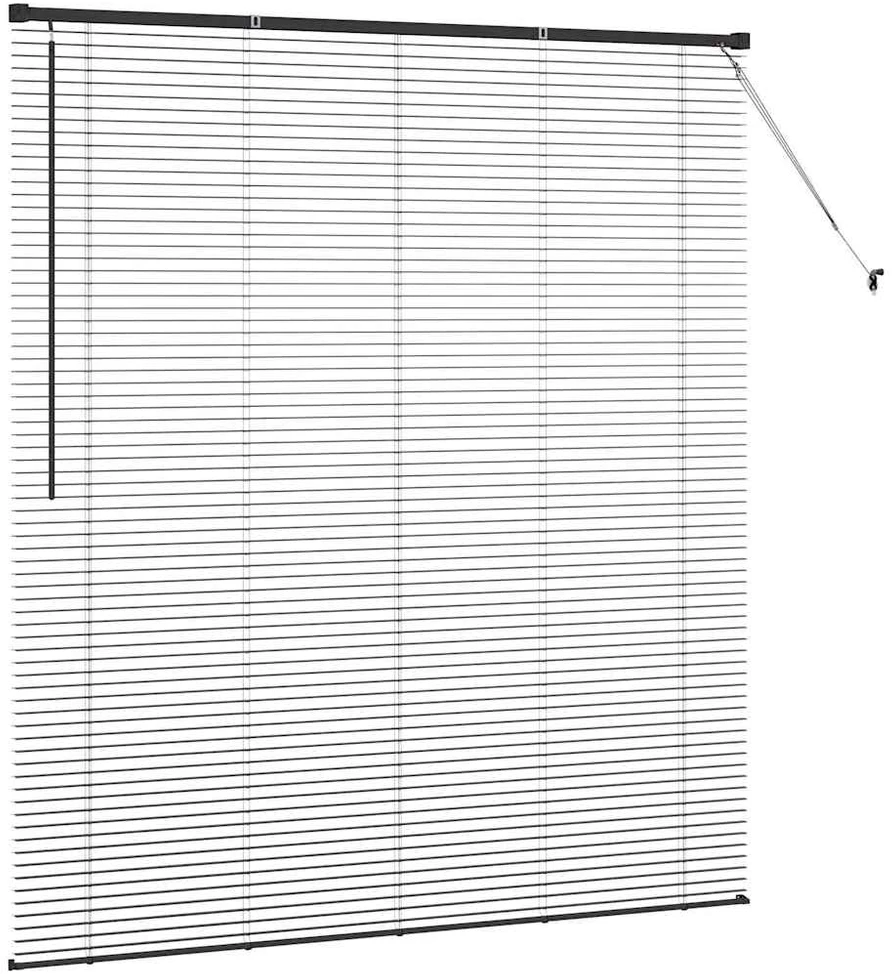 Venecijos žaliuzės Juoda 175 x 160 cm 25 mm Aliuminis