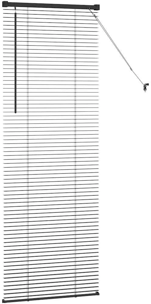 Venecijos žaliuzės Juoda 175 x 55 cm 25 mm Aliuminis