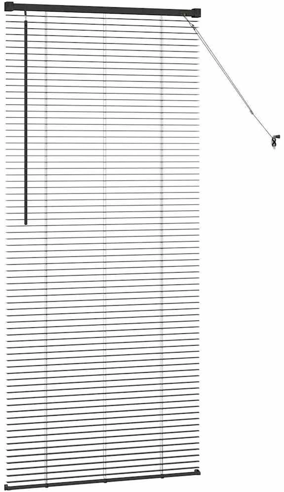 Venecijos žaliuzės Juoda 175 x 70 cm 25 mm Aliuminis