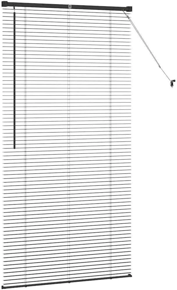 Venecijos žaliuzės Juoda 175 x 85 cm 25 mm Aliuminis