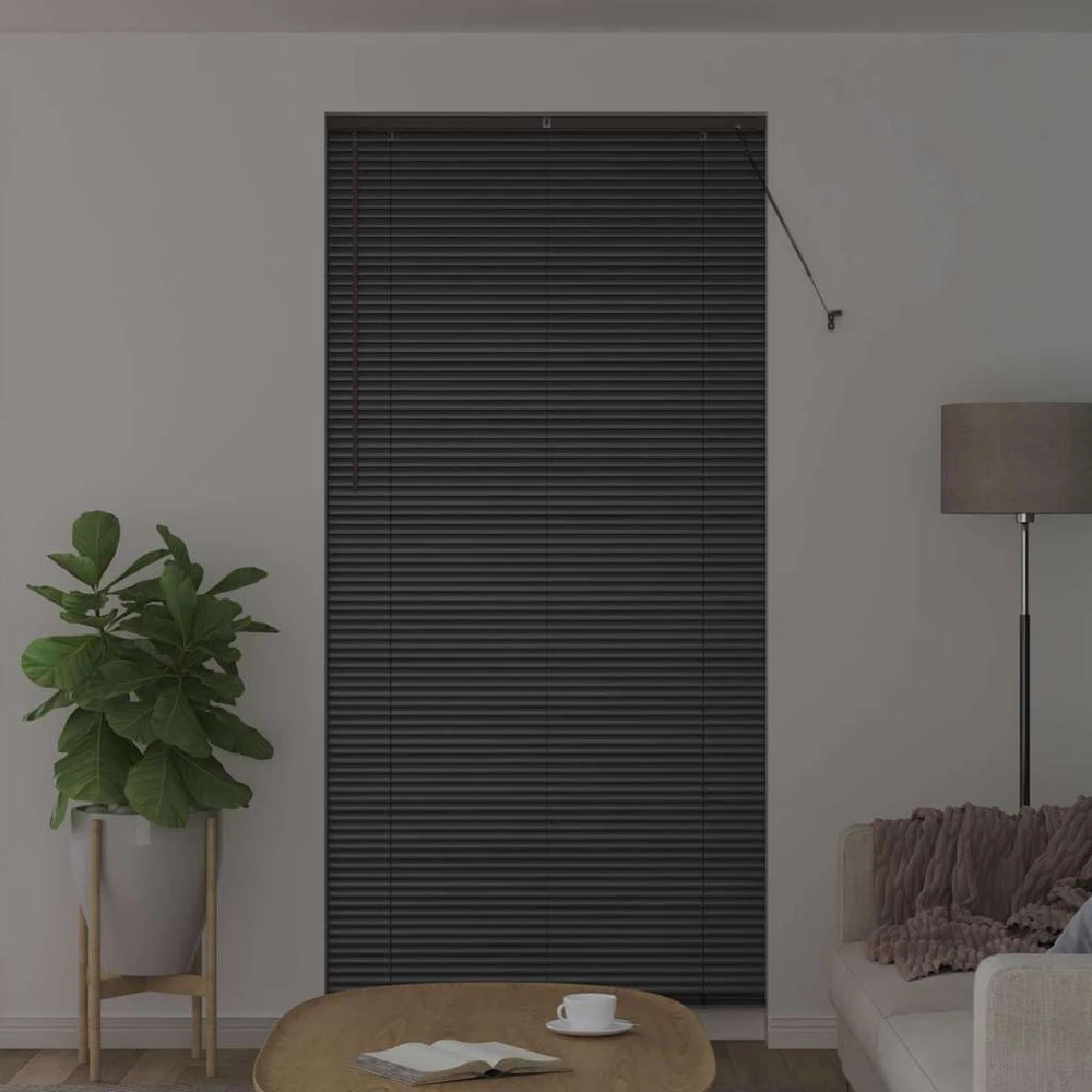 Venecijos žaliuzės Juoda 220 x 105 cm 25 mm Aliuminis