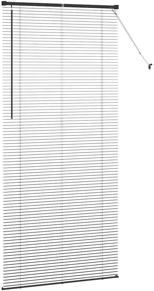 Venecijos žaliuzės Juoda 220 x 105 cm 25 mm Aliuminis