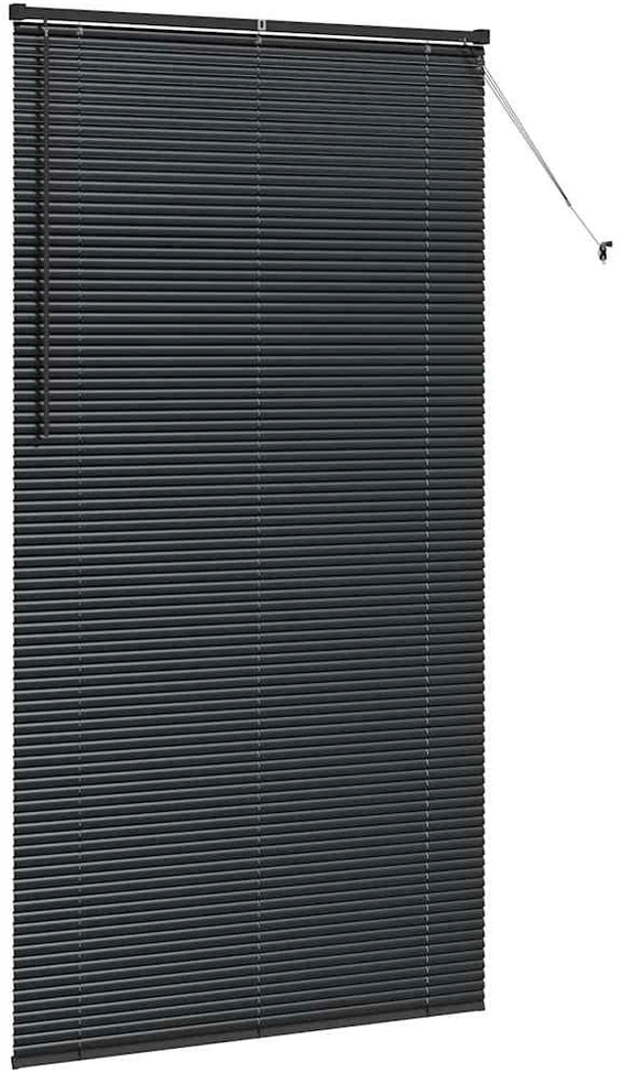Venecijos žaliuzės Juoda 220 x 115 cm 25 mm Aliuminis