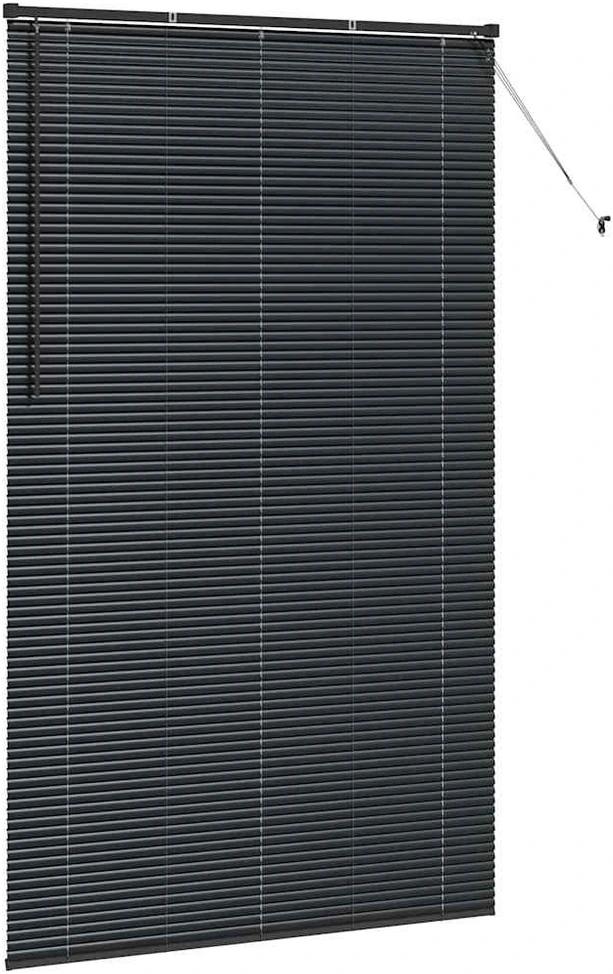 Venecijos žaliuzės Juoda 220 x 130 cm 25 mm Aliuminis