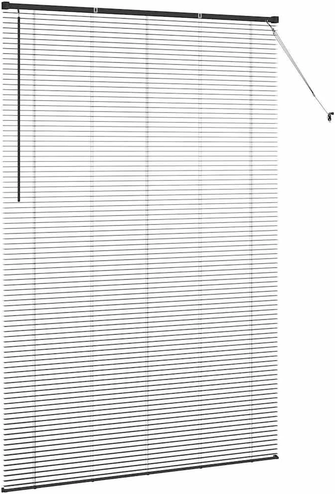Venecijos žaliuzės Juoda 220 x 140 cm 25 mm Aliuminis