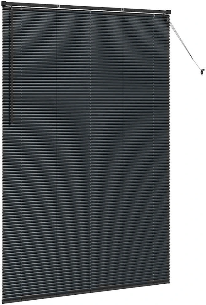 Venecijos žaliuzės Juoda 220 x 140 cm 25 mm Aliuminis