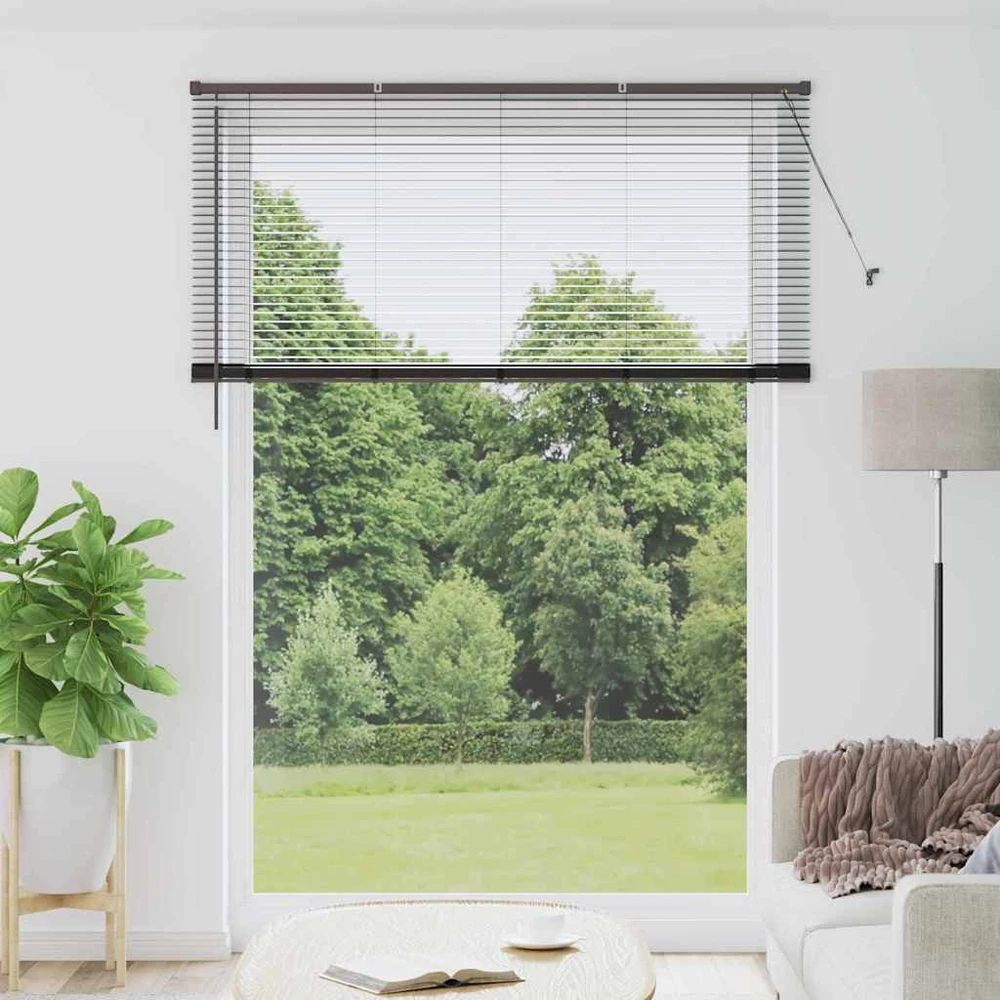 Venecijos žaliuzės Juoda 220 x 155 cm 25 mm Aliuminis