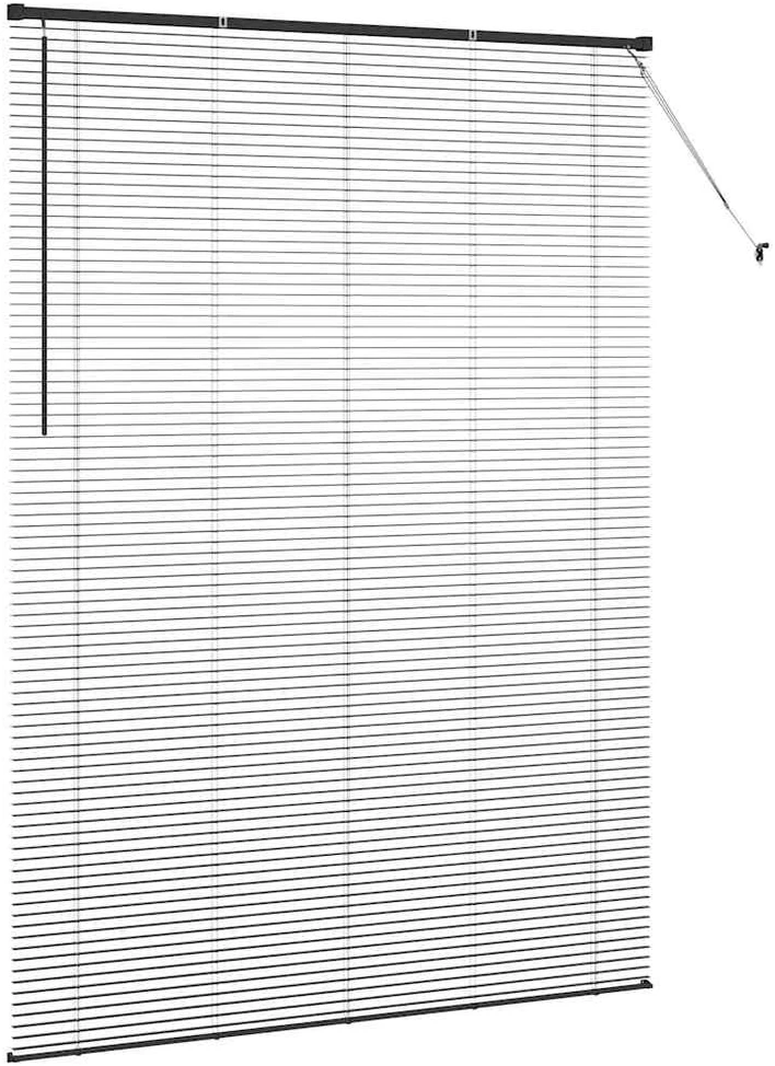 Venecijos žaliuzės Juoda 220 x 155 cm 25 mm Aliuminis