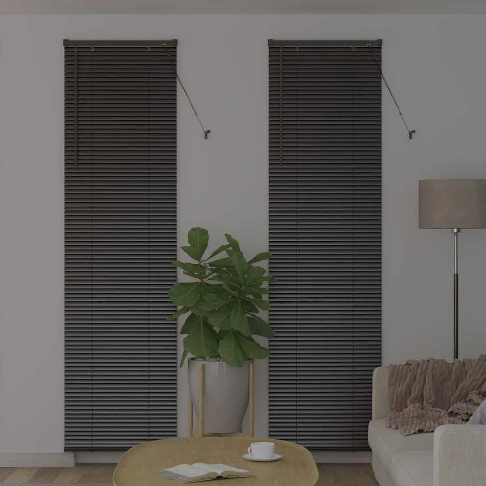 Venecijos žaliuzės Juoda 220 x 65 cm 25 mm Aliuminis