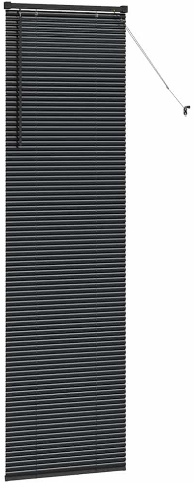 Venecijos žaliuzės Juoda 220 x 65 cm 25 mm Aliuminis